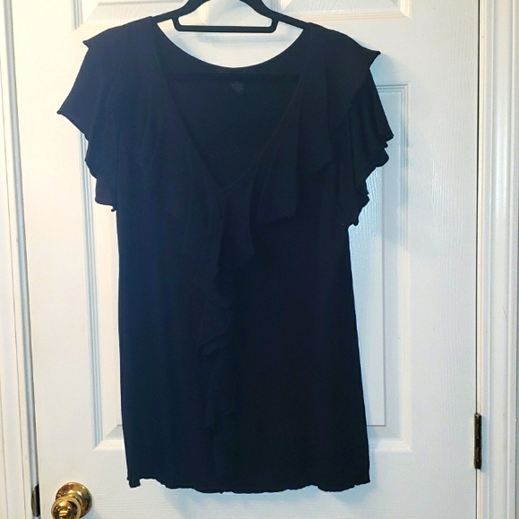 Grace Dane LewisBlack Blouse V-neck line size 2X - Picture 1 of 5